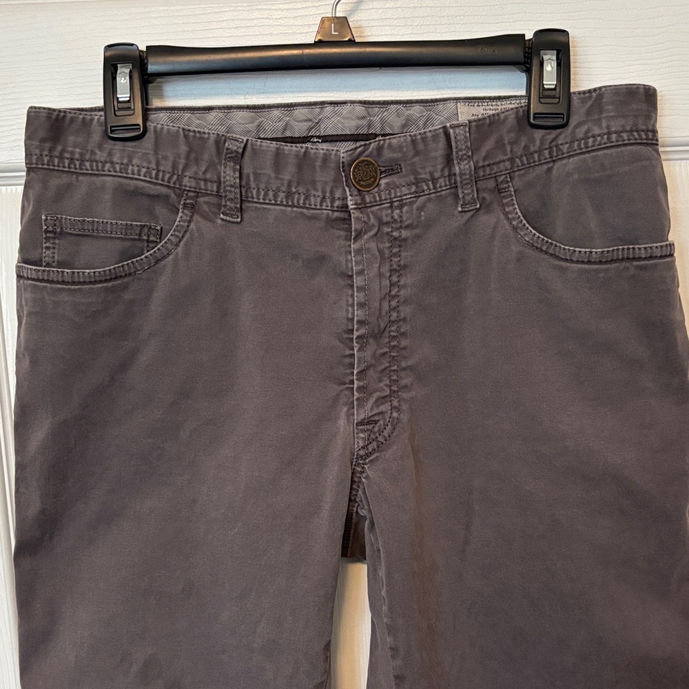 Brioni Stelvio Denim Collection Gray Straight Leg Jeans Made in Italy SZ 34